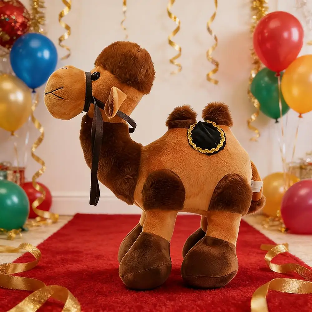 Sött camel gosedjur i tecknad stil, kramkudde för flickors sovrum och heminredning, 30 cm 3 Sött camel gosedjur i tecknad stil, kramkudde för flickors sovrum och heminredning, 30 cm - Bild 3