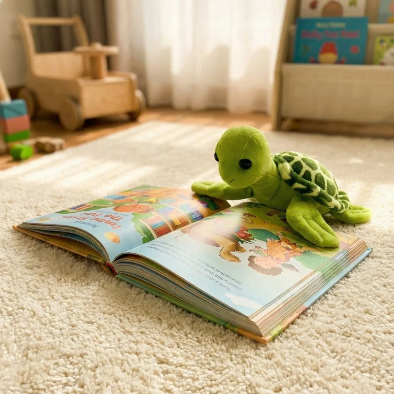 Grönt tortoise gosedjur med söt, naturtrogen design i vatteninspirerad stil 5 Grönt tortoise gosedjur med söt, naturtrogen design i vatteninspirerad stil - Bild 5