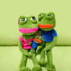 Pepe-groda gosedjur, som mjuk grodakudde med sorgset och magiskt uttryck, 45 cm