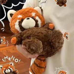 Panda gosedjur i tecknad stil med tvättbjörn, kramkudde för födelsedag, 25–35 cm 10 Panda gosedjur i tecknad stil med tvättbjörn, kramkudde för födelsedag, 25–35 cm