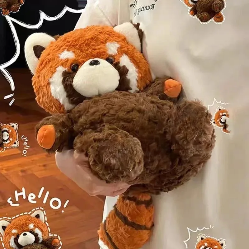 Panda gosedjur i tecknad stil med tvättbjörn, kramkudde för födelsedag, 25–35 cm 4 Panda gosedjur i tecknad stil med tvättbjörn, kramkudde för födelsedag, 25–35 cm - Bild 4