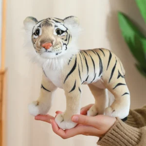 Lejon och tiger gosedjur med realistisk vilddjursdesign och mjuk känsla, 38–48 cm