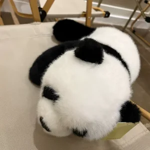 Realistiskt och sött panda gosedjur på 30 cm, viktat och mjukt för kramar och sällskap 9 Realistiskt och sött panda gosedjur på 30 cm, viktat och mjukt för kramar och sällskap