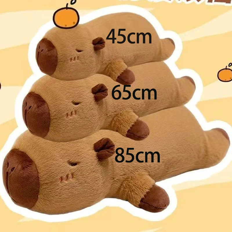 Kawaii kapybara gosedjur som avlång sovkudde, fluffig soffkudde och barnpresent 2 Kawaii kapybara gosedjur som avlång sovkudde, fluffig soffkudde och barnpresent - Bild 2