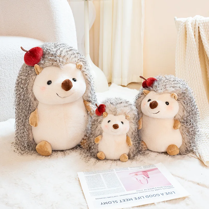 Hedgehog som plyschkudde, Chubby och kawaii, rund hedgehogmotiv long haired, 23–43 cm 2 Hedgehog som plyschkudde, Chubby och kawaii, rund hedgehogmotiv long haired, 23–43 cm - Bild 2