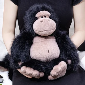 Chimpanzee gosedjur i simulerad orangutangstil, mjuk och fluffig apfigur för soffan