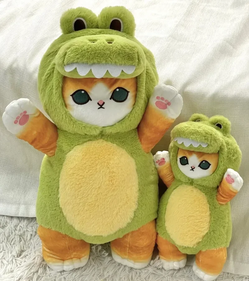 Mofusand katt gosedjur med kawaii cosplaydräkter som dinosaurie och ko, 30–50 cm 4 Mofusand katt gosedjur med kawaii cosplaydräkter som dinosaurie och ko, 30–50 cm - Bild 4