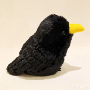 Svart crow gosedjur med söt, realistisk fågelform och kreativ Halloweenstil 12 Svart crow gosedjur med söt, realistisk fågelform och kreativ Halloweenstil