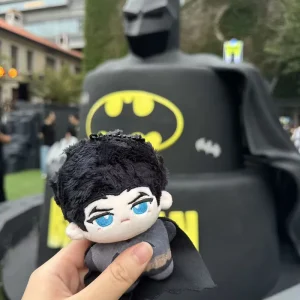 Batman-karaktärer i söt tecknad stil som hängande gosedjur med tryck, 10 cm