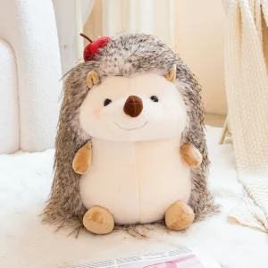 Hedgehog som plyschkudde, Chubby och kawaii, rund hedgehogmotiv long haired, 23–43 cm 14 Hedgehog som plyschkudde, Chubby och kawaii, rund hedgehogmotiv long haired, 23–43 cm