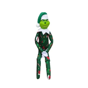 Christmas elf-gosedjur i anime-stil med julmotiv som dockfigur och hyllprydnad