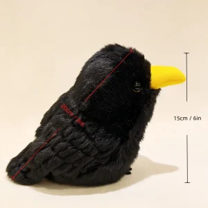 Svart crow gosedjur med söt, realistisk fågelform och kreativ Halloweenstil 19 Svart crow gosedjur med söt, realistisk fågelform och kreativ Halloweenstil