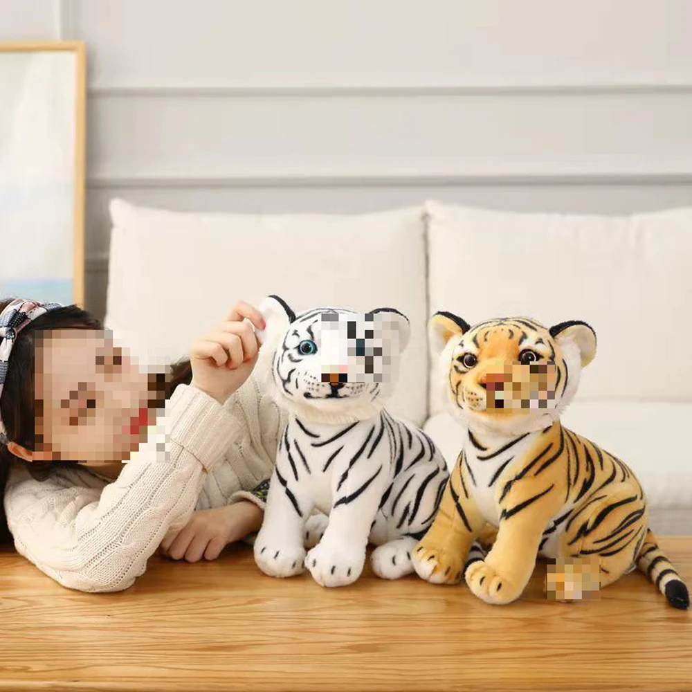 23 cm mjukt tiger gosedjur med babyutseende, skogstema och kuddeform för barn 6 23 cm mjukt tiger gosedjur med babyutseende, skogstema och kuddeform för barn - Bild 6