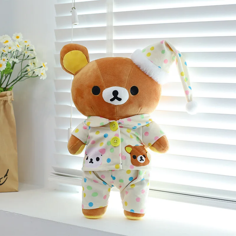 Kawaii Rilakkuma björn gosedjur i pyjamas, soffkudde och födelsedagspresent, 45–75 cm 6 Kawaii Rilakkuma björn gosedjur i pyjamas, soffkudde och födelsedagspresent, 45–75 cm - Bild 6