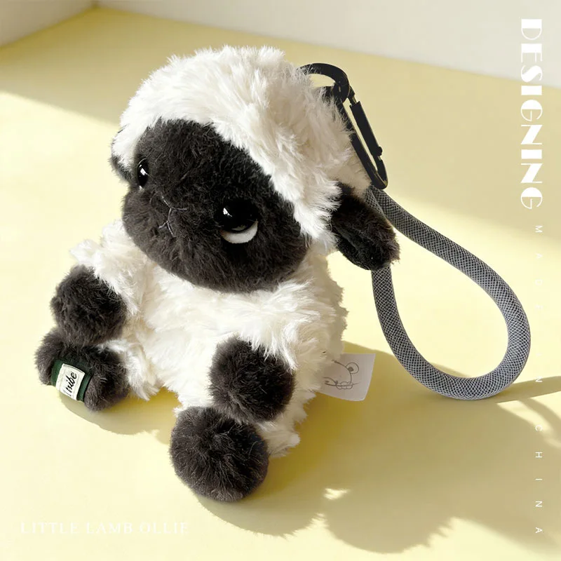 Valais Blacknose-får och lamm, mjuk kawaii-nyckelring som väskhänge med svart ansikte 8 Valais Blacknose-får och lamm, mjuk kawaii-nyckelring som väskhänge med svart ansikte - Bild 8