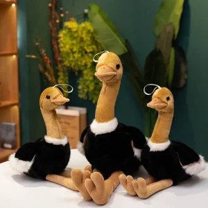 Alternative view of Naturtroget ostrich gosedjur som mjuk fågelkudde, söt present för barn, 40–50 cm