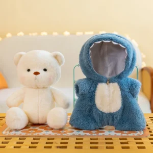 Lina Bear, kawaii björn gosedjur i kläder, tecknad flickbjörn för barnrummet, 30–40 cm