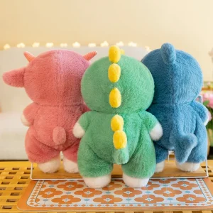 Lina Bear, kawaii björn gosedjur i kläder, tecknad flickbjörn för barnrummet, 30–40 cm