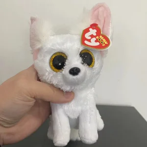 Ty Beanie Boos Phoenix, vitt räv gosedjur i anime-stil från djurkollektionen 10 Ty Beanie Boos Phoenix, vitt räv gosedjur i anime-stil från djurkollektionen