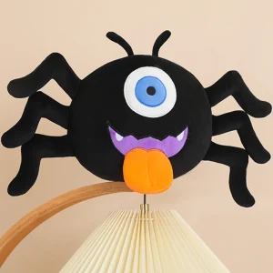 Ett enögt svart kawaii spider gosedjur för skämt, barnkalas och dekoration, 25–30 cm 12 Ett enögt svart kawaii spider gosedjur för skämt, barnkalas och dekoration, 25–30 cm