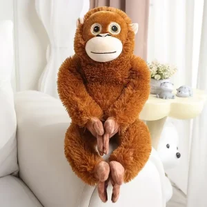 Sött gorilla gosedjur som tecknad kawaii-figur med animeinspirerad stil för kramar