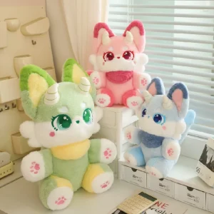 Handgjort kawaii räv gosedjur i kuddeformat, söt tecknad fantomräv, 30–50 cm 10 Handgjort kawaii räv gosedjur i kuddeformat, söt tecknad fantomräv, 30–50 cm