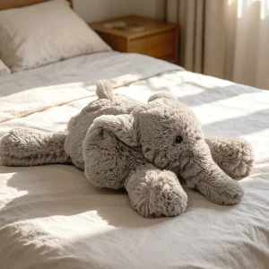 Elefant gosedjur eller apa som liggande tecknad följeslagare för barn, 35–52 cm