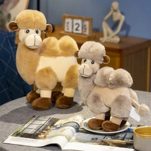 Tecknat camel gosedjur på 28 cm, kramkudde för barn vid läggdags och julklapp