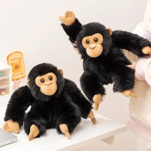 20 cm stort chimpanzee gosedjur i realistisk, tecknad stil som gorilladocka