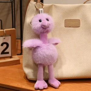 Söt strutsfigur, 20 cm, som nyckelring och ryggsäcksberlock, kawaiidekoration