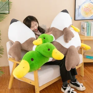 Kawaii anka gosedjur, stor mjuk sovkudde med gåsdesign, som present, 70–115 cm 9 Kawaii anka gosedjur, stor mjuk sovkudde med gåsdesign, som present, 70–115 cm