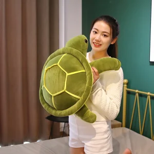 Alternative view of Tortoise gosedjur i kawaii-stil, mjuk plyschkudde med sköldpaddsform, 35 cm