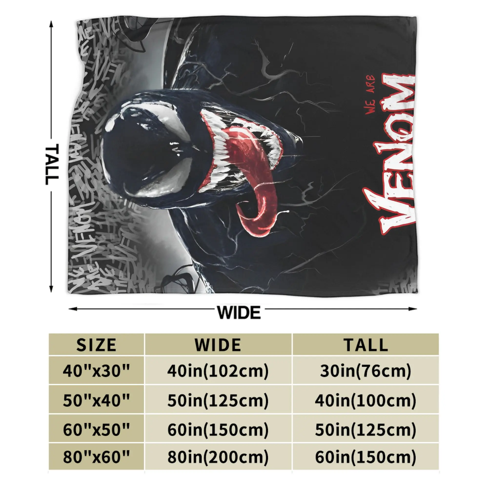 Varm och mjuk Venom-pläd i streetinspirerad stil, även som sängöverkast, 102–204 cm 6 Varm och mjuk Venom-pläd i streetinspirerad stil, även som sängöverkast, 102–204 cm - Bild 6