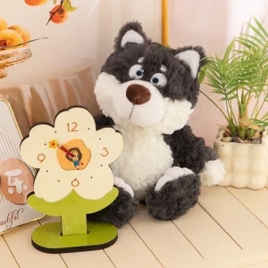 Grått wolf gosedjur i kawaii-stil, extra mjukt och kramvänligt, stort, 40–55 cm 11 Grått wolf gosedjur i kawaii-stil, extra mjukt och kramvänligt, stort, 40–55 cm