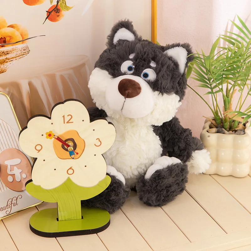 Grått wolf gosedjur i kawaii-stil, extra mjukt och kramvänligt, stort, 40–55 cm 6 Grått wolf gosedjur i kawaii-stil, extra mjukt och kramvänligt, stort, 40–55 cm - Bild 6