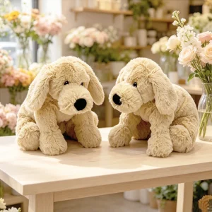 Hund gosedjur, Simulated hund design och Adorable, golden retriever gullig kawaii