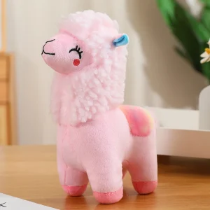 Fluffiga gosedjur i flera figurvarianter, höga, i vitt, gult, rosa och blått, 25 cm