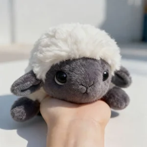 Valais Blacknose-får och lamm, mjuk kawaii-nyckelring som väskhänge med svart ansikte 10 Valais Blacknose-får och lamm, mjuk kawaii-nyckelring som väskhänge med svart ansikte