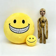 Verity gosedjur som en gul smileyboll med skräckspelsinspirerad karaktärsdesign