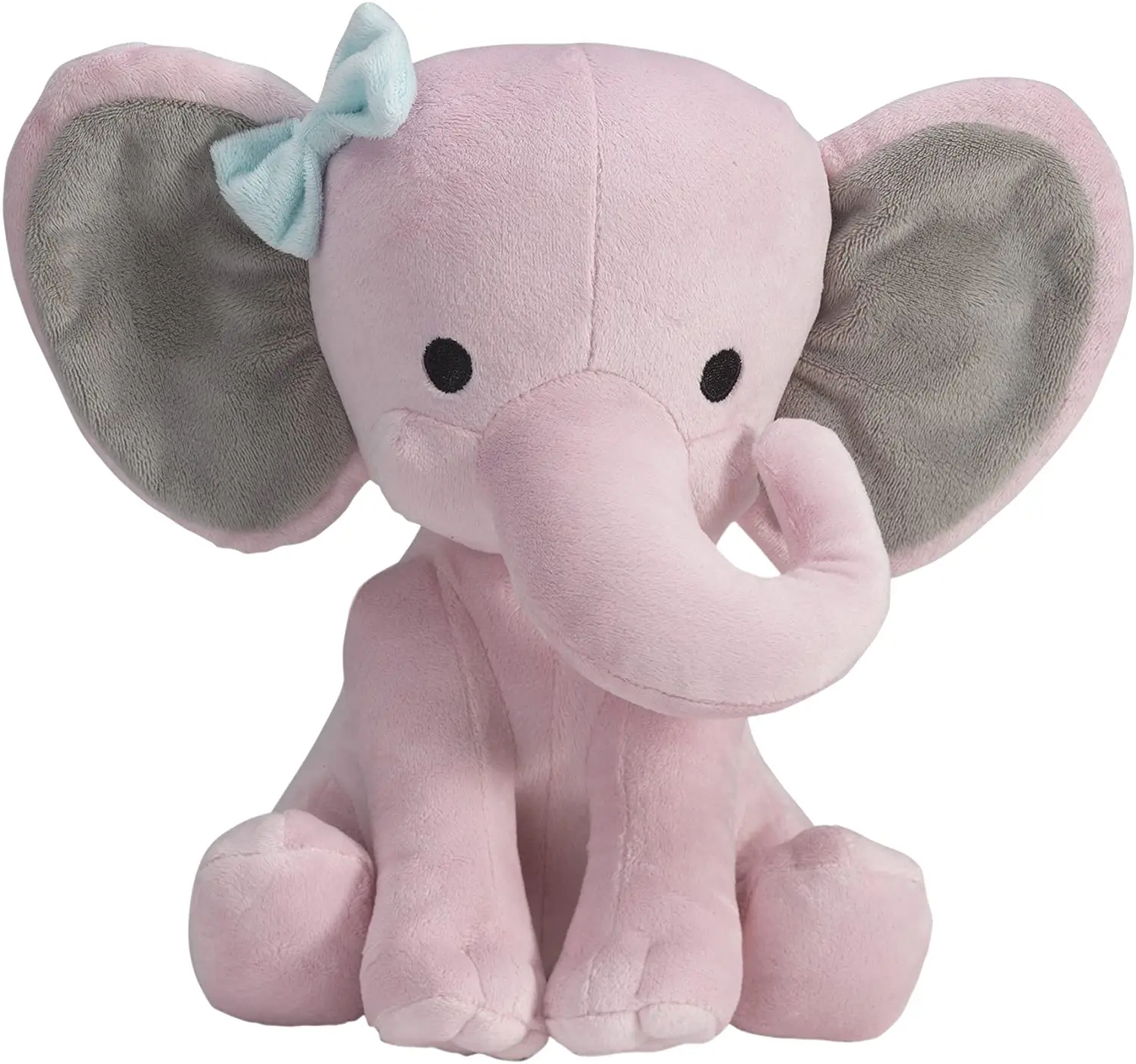 Elefant gosedjur, 25 cm, grått och rosa med kawaii-design för barnrum och som gåva 2 Elefant gosedjur, 25 cm, grått och rosa med kawaii-design för barnrum och som gåva - Bild 2