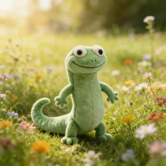 Animeinspirerat lizard gosedjur på 25 cm med verklighetstrogen djurdesign