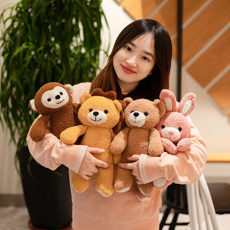 Kawaii kanin gosedjur som kaninkudde med björn, apa och lejon i cartoonstil 6 Kawaii kanin gosedjur som kaninkudde med björn, apa och lejon i cartoonstil - Bild 6