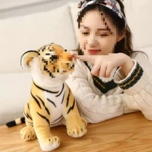 23 cm mjukt tiger gosedjur med babyutseende, skogstema och kuddeform för barn 13 23 cm mjukt tiger gosedjur med babyutseende, skogstema och kuddeform för barn