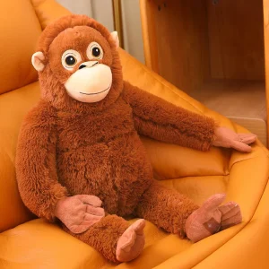 Naturtroget apa gosedjur som orangutang, 66 cm, extra mjukt i anime- och tecknad stil