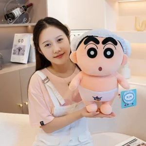 Alternative view of Roligt Crayon Shin Chan gosedjur i tecknad animefigur med badmössa och underkläder
