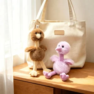 Söt och fluffig strutsfigur 20 cm som ryggsäcks- och väskhänge, dekoration för skrivbord 19 Söt och fluffig strutsfigur 20 cm som ryggsäcks- och väskhänge, dekoration för skrivbord