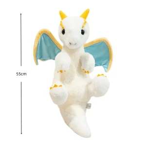 Drake gosedjur som drakekudde, söt och kawaii, flygande tecknad style, 42–55 cm