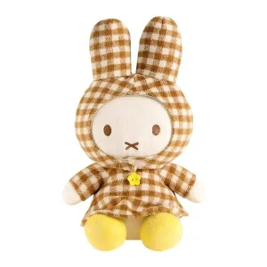 Miffy mjukt gosedjur med gulligt rutigt vintageutseende för skrivbord och hem