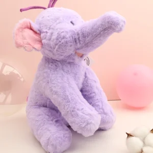 Elefant gosedjur i mjuk lila plysch med Lumpy från filmen Pooh's Heffalump, 25 cm