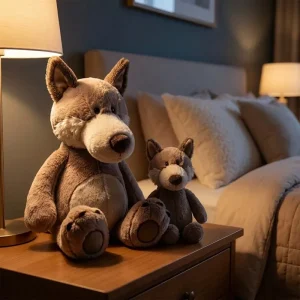 Wolf gosedjur i stor och busig stil, med skojigt uttryck för stresslindring och vila 9 Wolf gosedjur i stor och busig stil, med skojigt uttryck för stresslindring och vila
